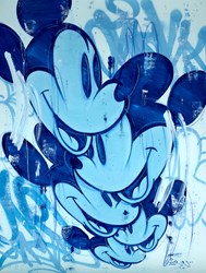 Mouse Accumulation, Blue Shades by Mr. Oreke - Original Painting on Stretched Canvas sized 30x42 inches. Available from Whitewall Galleries